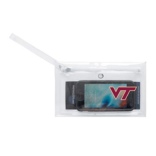 Image of Littlearth - LIWXY NCAA Virginia Tech Hokies Unisex Ncaancaa Ticket Wristlet, Clear, 9 inch by 5.25 inch