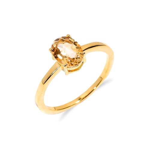 Bague en argent et citrine naturelle précieuse en sterling 925 de style chevalière unique