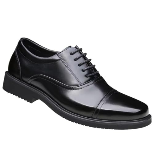 Men's Lace-Up Comfortable Fashion Arch Support Formal Oxford Patent Lug Sole Shoes Classic for Business Wedding