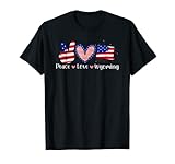 Photo Gallery peace love wyoming patriottici bandiera americana 4 luglio maglietta Photo Gallery peace love wyoming patriottici bandiera americana 4 luglio maglietta