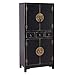 Armario de Madera Negro con 3 cajones y 4 Puertas Oriental de 63x33x131 cm - LOLAhome
