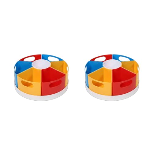 Organiseur de bureau rotatif 360 compartiments maquillage et art - 2