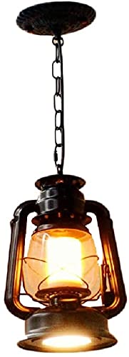 Lampe LED lanterne rétro et suspension style kérosène vintage