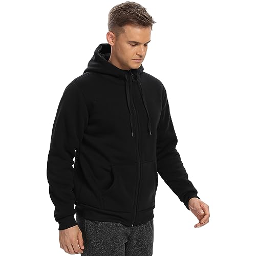 Image of Hoodies for Men,Zip Up Fleece Sherpa Lined Jackets Ultra Soft hooded Sweatshirt with Pockets