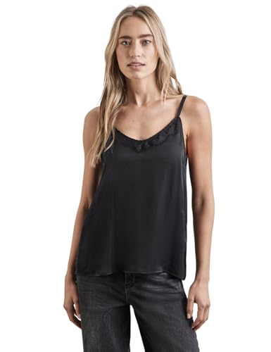 Top en satin de qualité supérieure orné de dentelle fine femme