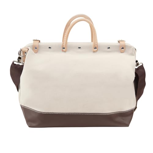 Klein Tools 5102-16SP Deluxe Canvas Tool Bag Made of Natural Canvas with 13 Interior Pockets and Detachable Shoulder Strap, 16-Inch by KLEIN TOOLS - Image 9