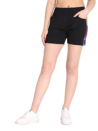 Image of CHKOKKO Women's Regular Cotton Regular Fit Plain Shorts for Women