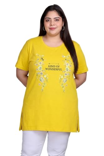 Image of In Love Women's Plus Size Longline T-Shirt with Side Pocket, 3 /4 Sleeve, Crew Neck
