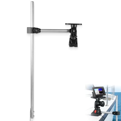 Replace Part for 3006.8649 Portable Rod Fish Finder Mount Holder, Adjustable Bracket with Transducer Mount, Compatible with Garmin, Lowrance, Humminbird,and More,Quick-Release Design for Boat