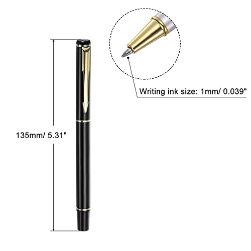 Bolígrafo metálico negro 135mm pack 6 unidades punta 1mm miniatura 2