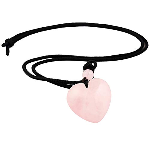 Pendentif quartz rose protection mookaitedecor avec corde réglable - 2