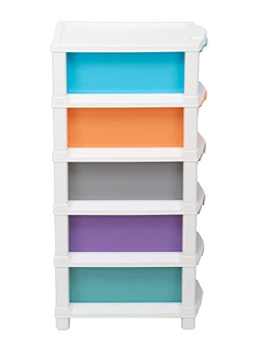 Image of Joyful Studio 5 Regular Size Plastic Modular Drawer System for Home, Office, Hospital, Parlor, School, Doctors, Home and Kids (Studio5 /Pastel, Beige)