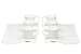 Red Vanilla Fare Espresso Cups And Saucers, 4-Ounce, Set of 6