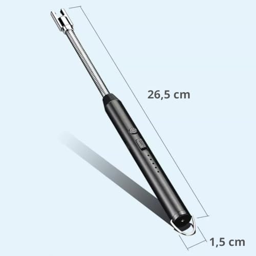 Isqueiro Acendedor Elétrico Recarregável USB Flexível 360º Aço Inoxidável A Prova de Vento E Água Id