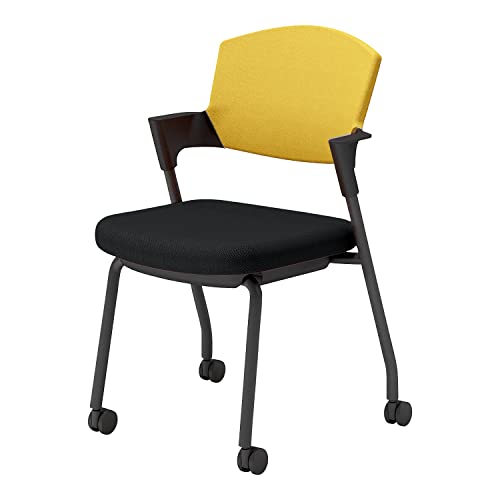 【メーカー配送・設置・組立】コクヨ ミーティングチェア 会議用椅子 プロッティ Protty スタッキング 肘付 カバー交換可能 キャスター 背座クッションタイプ K17-B22CW-E61S2