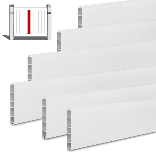 Yaocom 6 Pcs Vinyl Fence Warehouse 7/8x6x62.25 Tongue & Groove Pickets for Privacy Fence Outdoor Garden Yard(White)