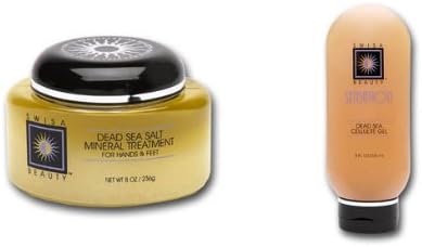 Swisa Dead Sea Mineral Skin Care Salt Treatment and Cellulite Gel A-viva 4 Way Nail Diamond Buffer+eco Nail File