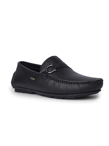 Image of Liberty Fortune SME-2E Loafer Shoes for Men - Brown & Black, Non-Lacing Casual Slip-On Loafers - Ideal for Office, Party, Wedding, Kurta - Lightweight and Comfortable