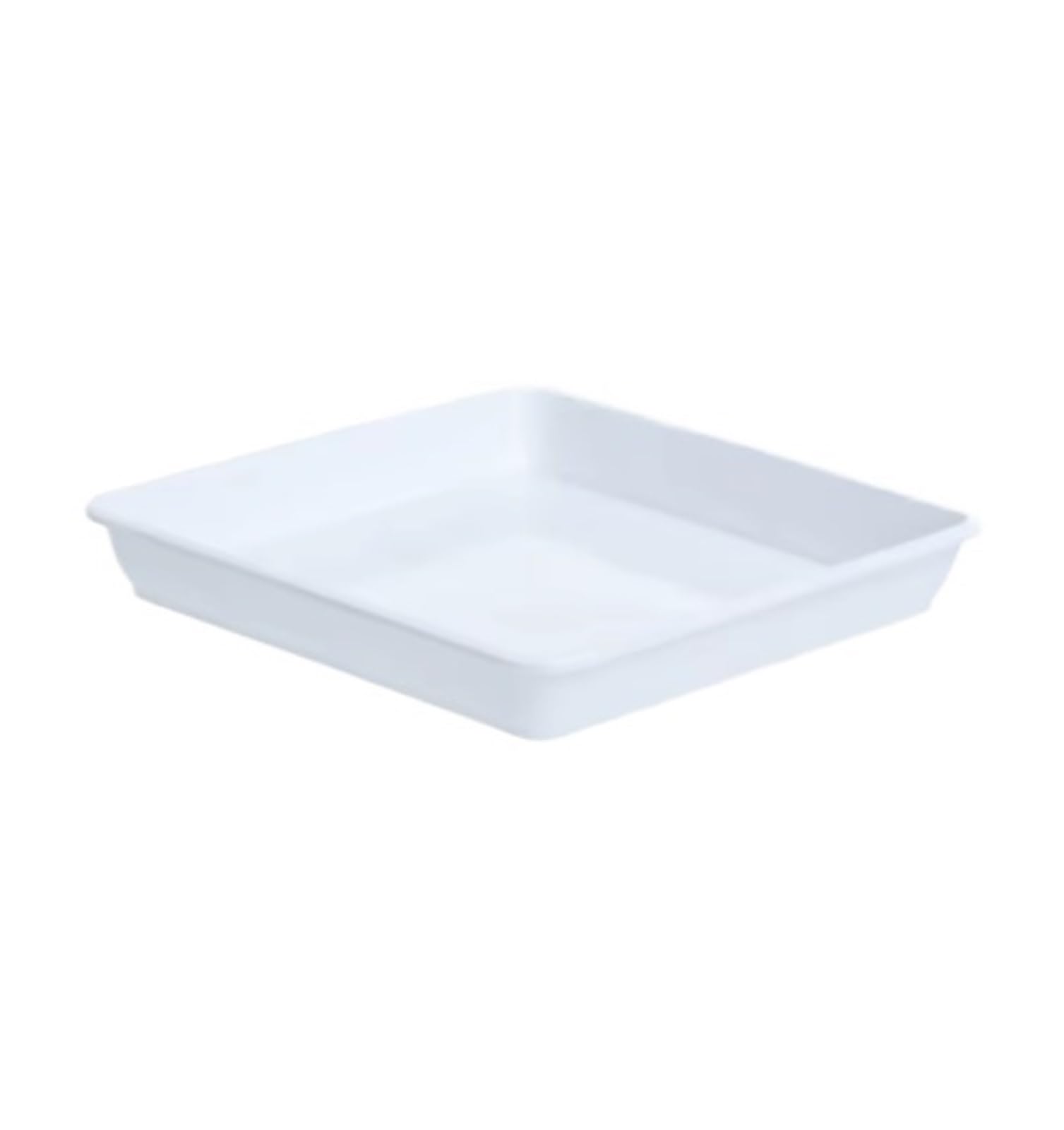 CNYUON 10Pcs Plant Saucer Drip Trays Plastic Tray Saucers Indoor Outdoor Flower Pot Square(White,15x15cn)
