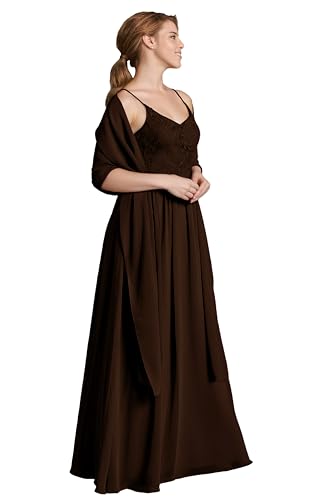 Lina & Lily Women's Silky Satin Scarf Shawl Wrap for Wedding Evening Dress3