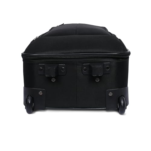 18 Inch Softside Pilot Case Carry-On Luggage - Black Expandable Airline Approved Underseat Bag3