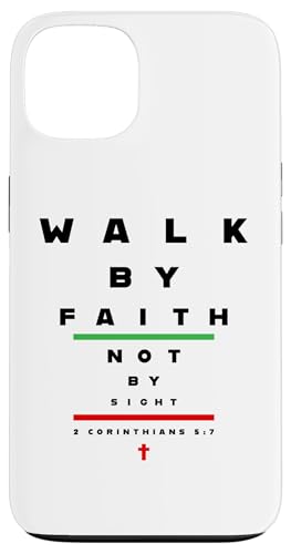 2 Corinthians 5:7 ? Walk by Faith Not by Sight Vision Chart �X�}�z�P�[�X iPhone 13 �p