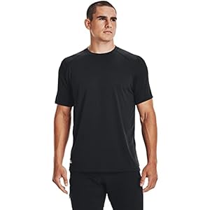 Under Armour Mens Tactical Tech T-shirt , Black (001)/Clear , Large