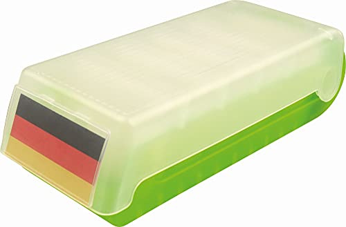 helit H6901059 - Karteikarten Box „the beebox“ DIN A8 quer, grün, Lernkartei und Aufbewahrungsbox