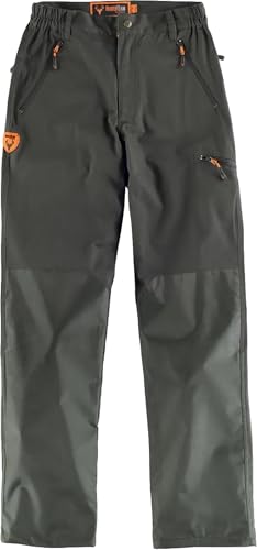WORKTEAM Pantalón de Caza, Pesca y Outdoor, Tejido Impermeable y Resistente, con Refuerzos en Rodillas, Ajuste Cómodo, Unisex Verde Caza XXL