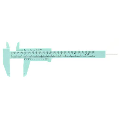 Calibrador Vernier de Regla Doble de Plástico 150 mm miniatura 1