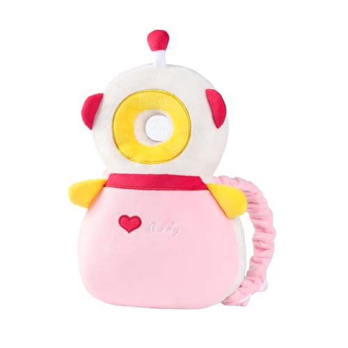 JunNeng Baby Head Protector Backpack,Toddler Walker Fall Head Protection (Pink Robot)