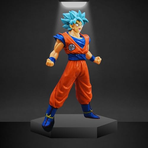 Image of Awestuffs Gokuu Blue Super Saiyan Large Action Figure Limited Edition Manga Toy Collectible