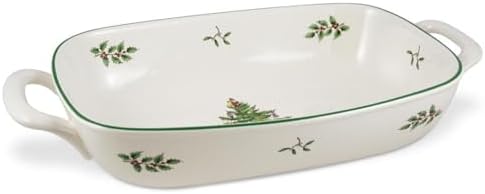 Spode Christmas Tree Oval Breadbasket, 14 Inch x 7.5 Inch Handled...