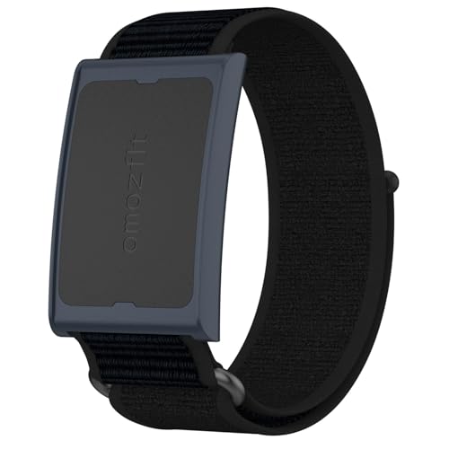 Image of Nylon Band Compatible with Amazfit Helio Fitness Tracker Strap, Adjustable Breathable Arm /Ankle Strap with Quick Release & Secure Hook-and-Loop Closure (Black)