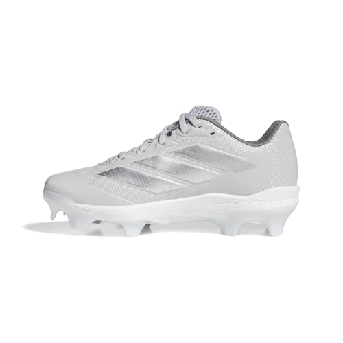 adidas Women's Adizero Instinct 2.0 TPU TD Softball, Team Light Grey/Silver Metallic/White, 8