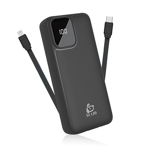 Amazon | モバイルバッテリー 20000mAh ケーブル内蔵 (Type-C+
