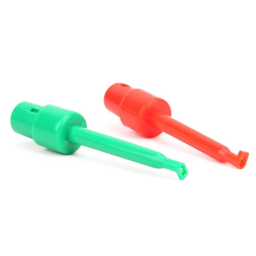 Image of 20Pcs Test Hooks Clips Multimeter Colorful Test Grabber Probe, Large Spring Hook Clip for Electronic Components Testing