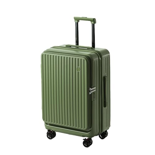 [YUdMFghE] �X�[�c�P�[�Xsuitcase�g���x���o�b�Oluggage ���@�\�t�����g�I�[�v�j���O�g���\�ȃX�[�c�P�[�X�J�b�v�z���_�[�t����e�ʉו� 360 �x�Ռ��z���z�C�[�� 20' 24' 28'(Military green,24Inches