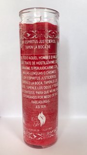 Tapa Boca Red Glass Candle