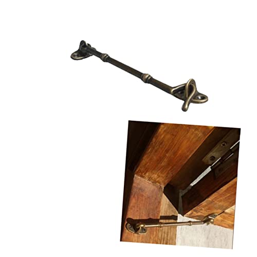 KALLORY Brass Cabin Hook for Cabinet Doors and Windows Easy to Install Smooth Surface Finish Durable Antique Brass Construction