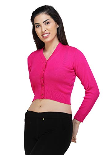Image of Women Winter Wear V-Neck Full Sleeves Regular Fit Woollen Blouse
