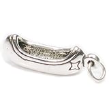 Fitting = Sprung-Ring Kanu Kajak Sterlingsilber Charm .925 X1 Eingeboren Amerikaner Kanus Charms sslp1700