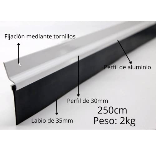 Burlete Aislante para Puerta de Garaje Universal 250cm.