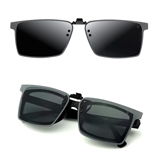 CREYESTAL Clip Gafas de Sol Polarizadas, Clip para Gafas para Sol, Clip Solar, Abatible y Ultraligero, Hombre, Mujer, 100% Anti-UV, Certificado CE