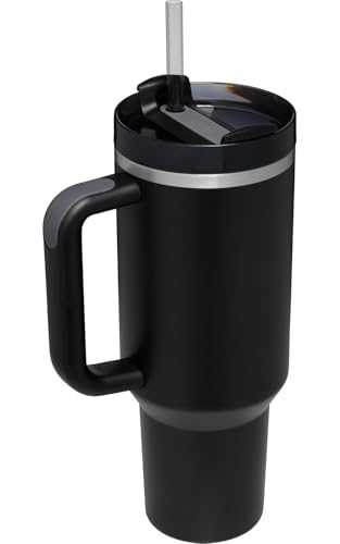 Image of Generic 1200ML Insulated Travel Mug Tumbler with Handle & Straw | Stainless Steel Vacuum Flask | Keeps Drinks Hot for 24Hrs & Cold for 12Hrs | BPA-Free, Leak Resistant, Dishwasher Safe | Multi Color