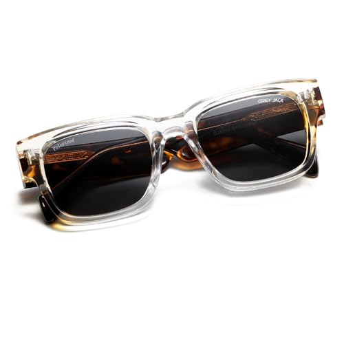 Image of grey jack 100% UV Protection Shades Retro Polarized Sunglasses for Men Women Branded Stylish Design Glasses 3316