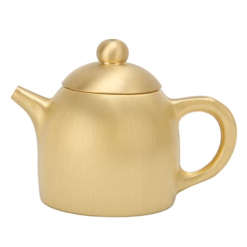 ANKROYU Teiera in Ottone Lampada Fascino Ornamento da Tavolo Rame Bollitore Per Il Tè Decorazioni in Ottone, Statue da Collezione in Miniatura Ornamenti Per Teiera di Natale