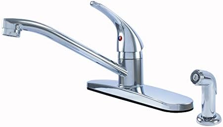 WMF-8348Z-CP - Hybrid Metal Deck Kitchen Sink Faucet Single Handle, Ceramic Cartridge with Side Spray (Chrome Finish)