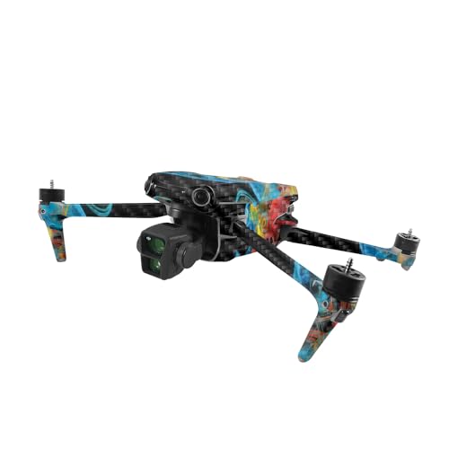 Image of MightySkins Carbon Fiber Skin Compatible with DJI Air 3 - Primary Smoke | Protective, Durable Textured Carbon Fiber Finish | Easy to Apply