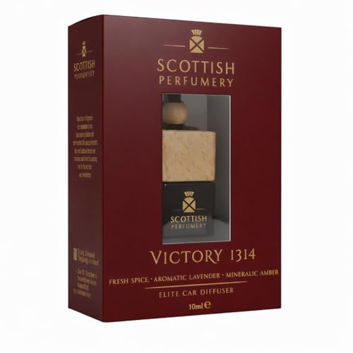 Scottish Perfumery Victory 1314 |Fresh Spice.  Aromatic Lavender. Woody Amber| 10ml Executive Car Diffuser | A Strong, Long-Lasting Scent | Luxury Car Perfume | Gift